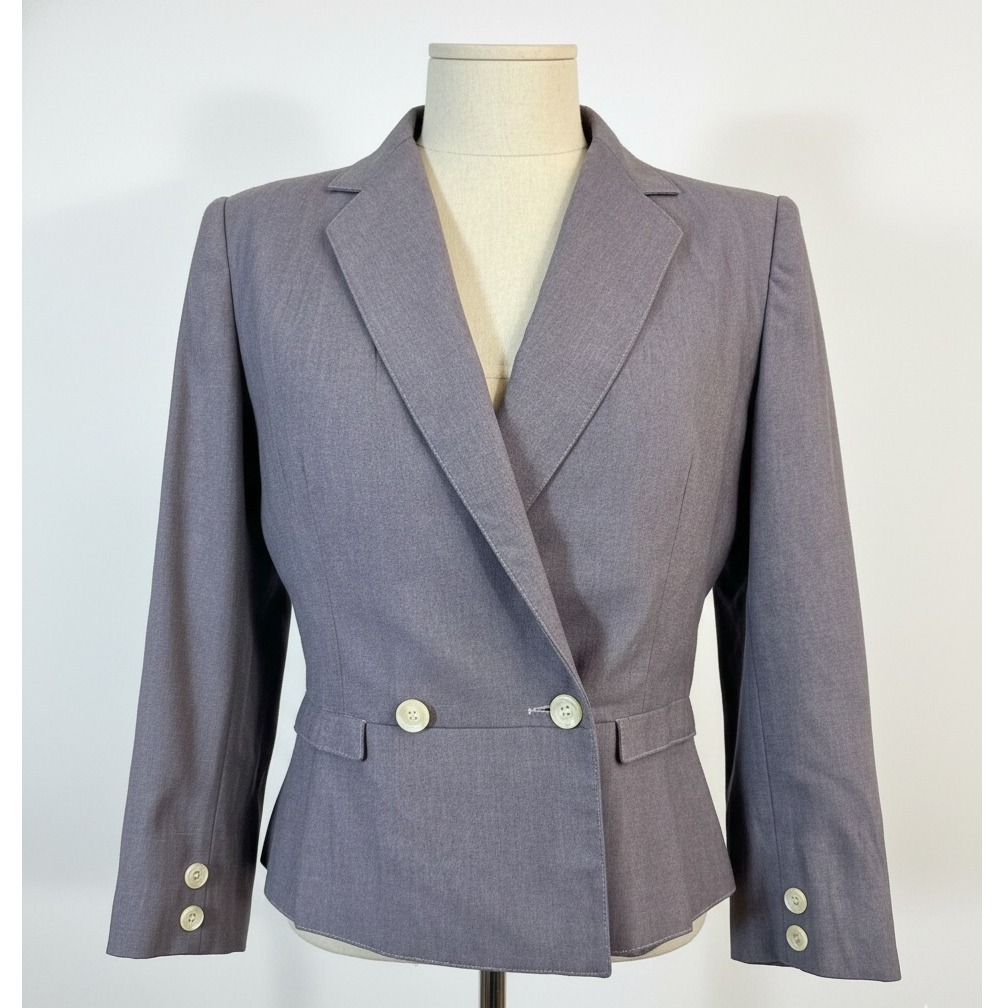 Devon Hall Robert Paul Taboh Vintage Peplum Blazer Fitted Preppy Business Office